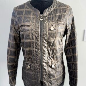 Stylish Brown Leather Jacket for Women